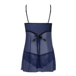 Auroria babydoll i majtki kolor niebieski L/XL