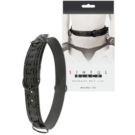 Sinful Black Restraint Belt L/Xl