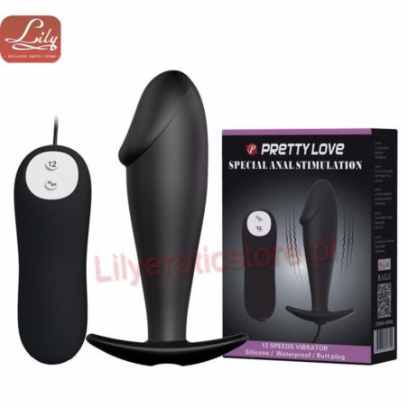 Pretty Love Vibrating Butt Plug Black