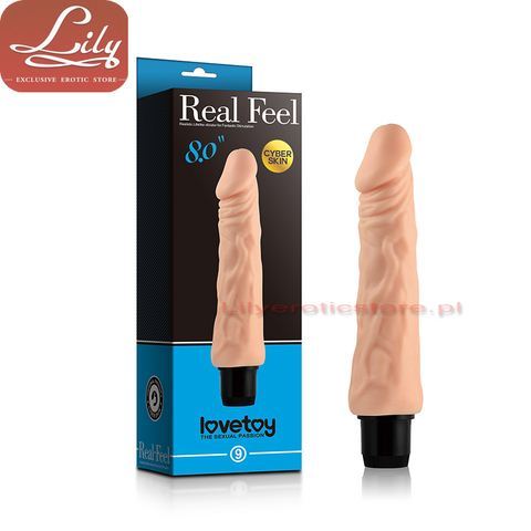 Real Feel Cyberskin Vibrator  8.0"
