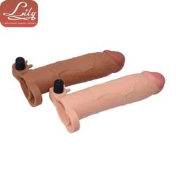 Pleasure Extender Sleeve  Vibro Flesh 3 inch