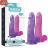 Jelly Studs Crystal Dildo Large pink