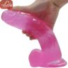 Jelly Studs Crystal Dildo Large pink