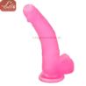 Jelly Studs Crystal Dildo Large pink