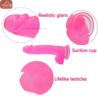 Jelly Studs Crystal Dildo Large pink