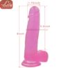Jelly Studs Crystal Dildo Large pink