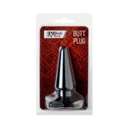 Black & Red anal plug black 10 cm