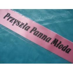 Szarfa Przyszła Panna Młoda różowa