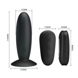 MR Play super-smooth vibrating butt plug black USB