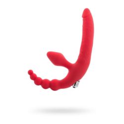 Black & Red strapon with vibro-bullet red