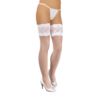 Pończochy Stockings with wide lace L/XL /White