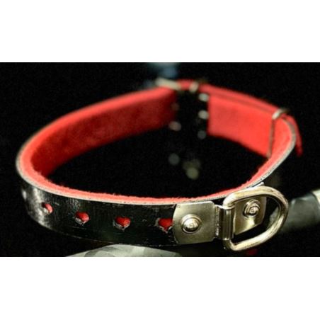 Obroża red serca filc red 41 cm