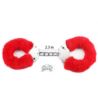 Fluffy hand cuffs red