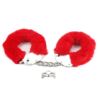 Fluffy hand cuffs red