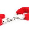 Fluffy hand cuffs red
