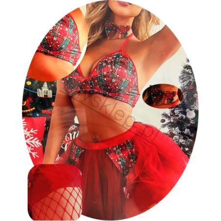 Komlet czerwony very sexy L/XL