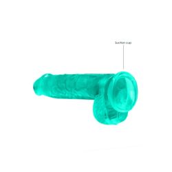 Realistic Dildo crystal turquoise 6"15 cm