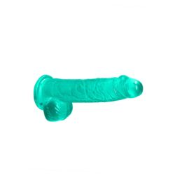 Realistic Dildo crystal turquoise 6"15 cm