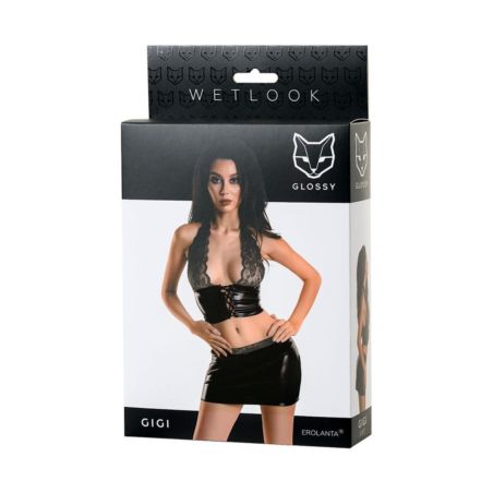 Glossy Gigi wetlook black M