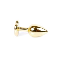 Plug-Jewellery gold heart green S