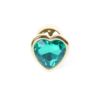 Plug-Jewellery gold heart green S