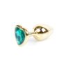 Plug-Jewellery gold heart green S