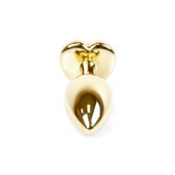 Plug-Jewellery gold heart green S