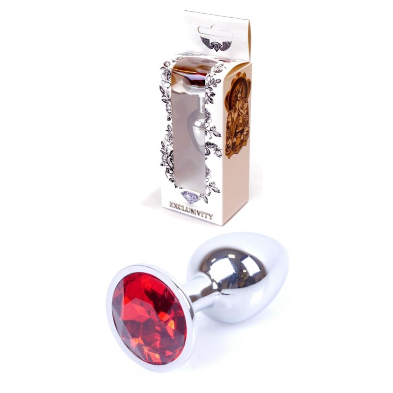 Plug-Jewellery Silver plug red S