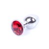 Plug-Jewellery Silver plug red S