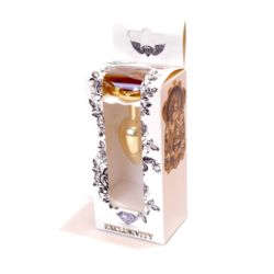 Plug-Jewellery Gold Heart plug red S