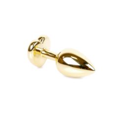 Plug-Jewellery Gold Heart plug red S