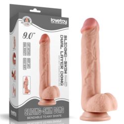 9"Sliding Skin Dual-layer Dong flesh