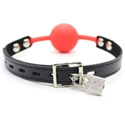 Ball Gag Red z Kłódką