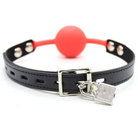 Ball Gag Red z Kłódką