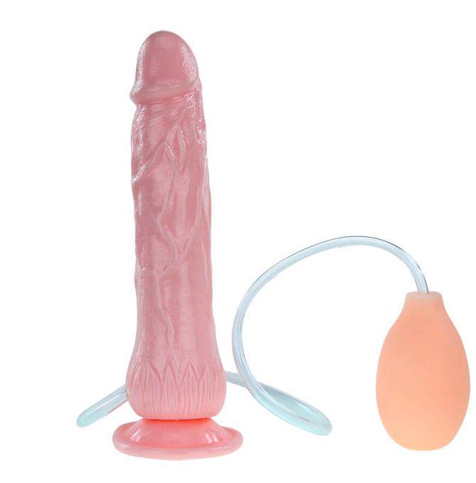 Penis with pump-squirting