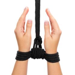 Fetish bondage rope black