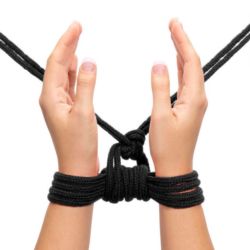 Fetish bondage rope black