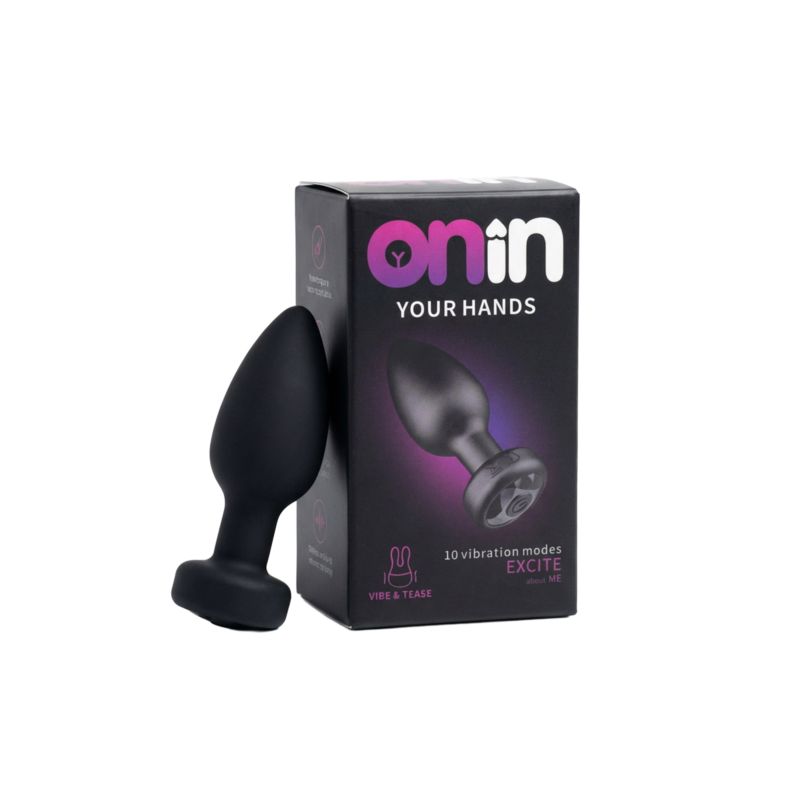 Vibrating butt plug remote control black