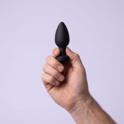Vibrating butt plug remote control black