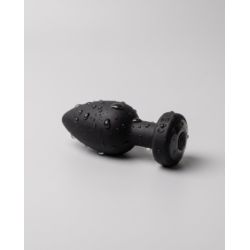 Vibrating butt plug remote control black