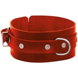 Obroża szeroka z półkolem czerwona