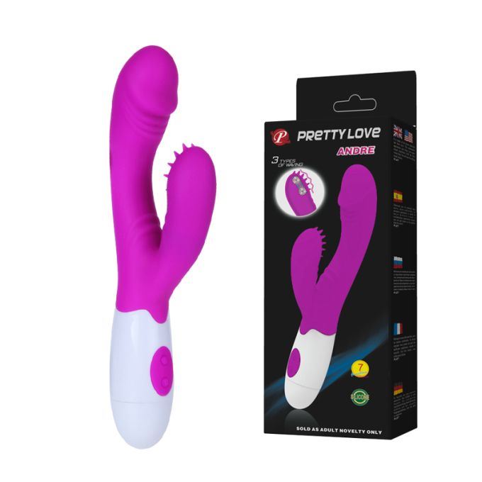 Andre - Silicone Vibrator ruchoma wypustka Andre - Silicone Vibrator ruchoma wypustka