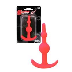 Smiling Silicone Butt Plug Red-999