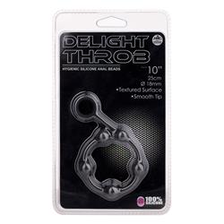 Delight Throb Anal Spiked Beads Black-4428