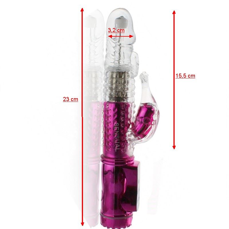 Rotation balls vibrator Pink-metalic
