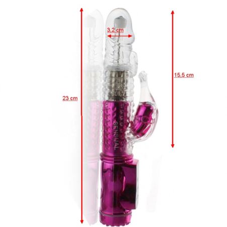 Rotation balls vibrator Pink-metalic