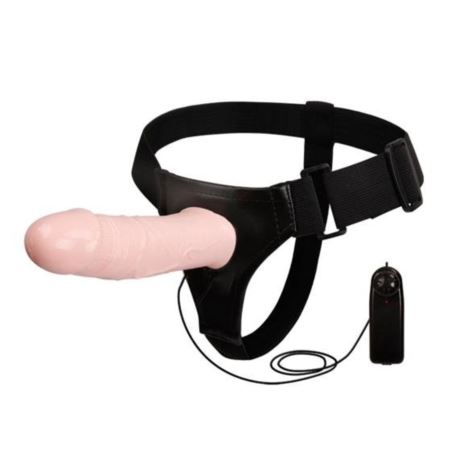 Vibrating Strap On - 185x42mm. Flesh