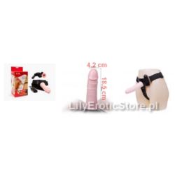 Vibrating Strap On - 185x42mm. Flesh