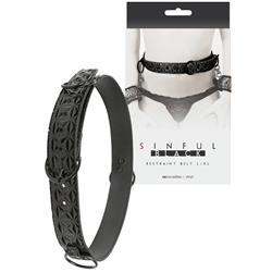Sinful Black Restraint Belt L/Xl-4999