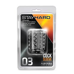 Nakładka Stay Hard - Cock Sleeve 03 Clear-3943